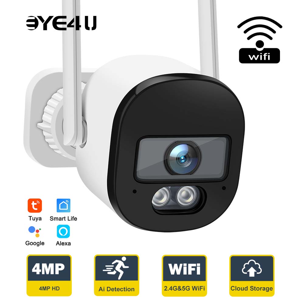 Home Security Kamera - Tuya 4MP Bullet Security Camera 2.4G/5G