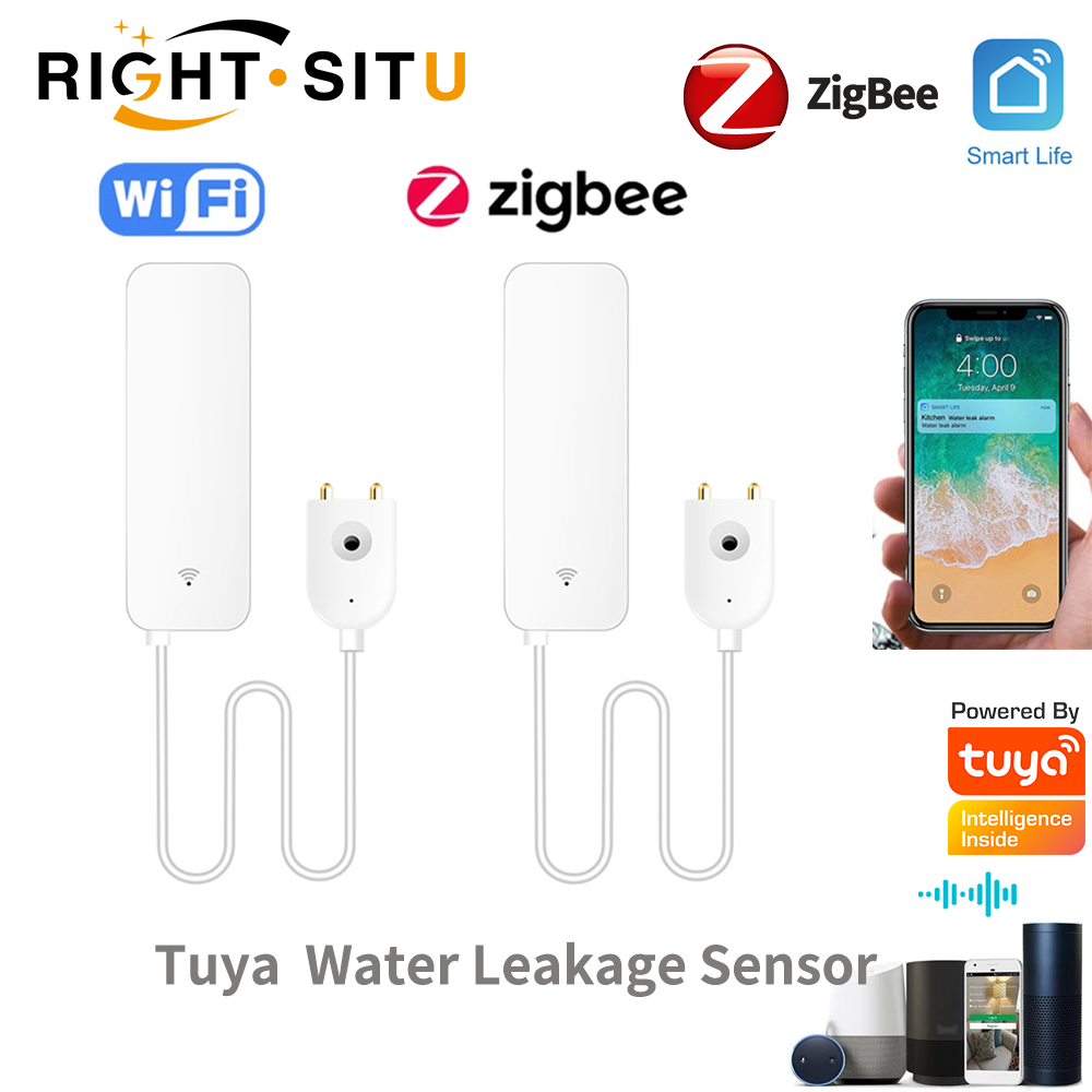 Home Security Gadgets - Tuya WiFi Water Leak Sensor, Water
