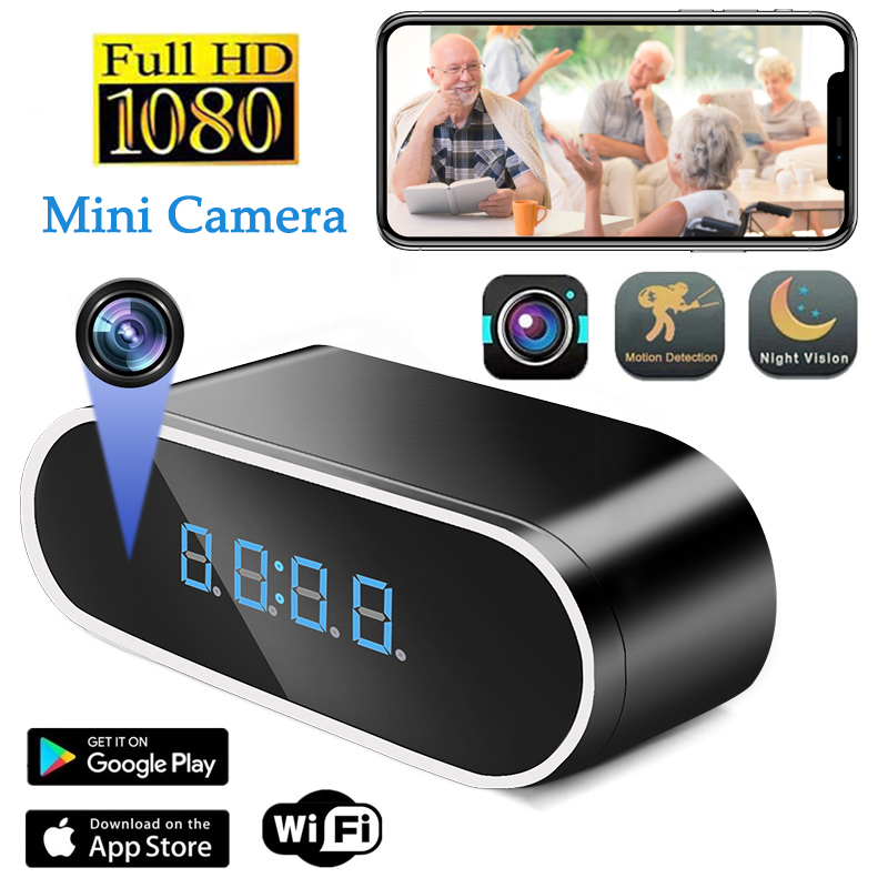 Home Security Kamera - Full HD 1080P Alarm Clock Mini