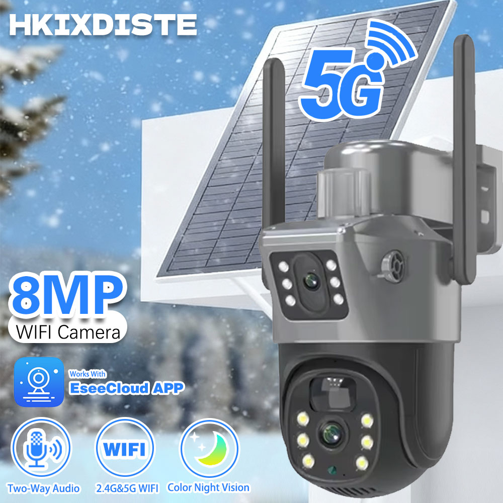 Home Security Kamera - Eseecloud 8MP Outdoor Solar PTZ CCTV