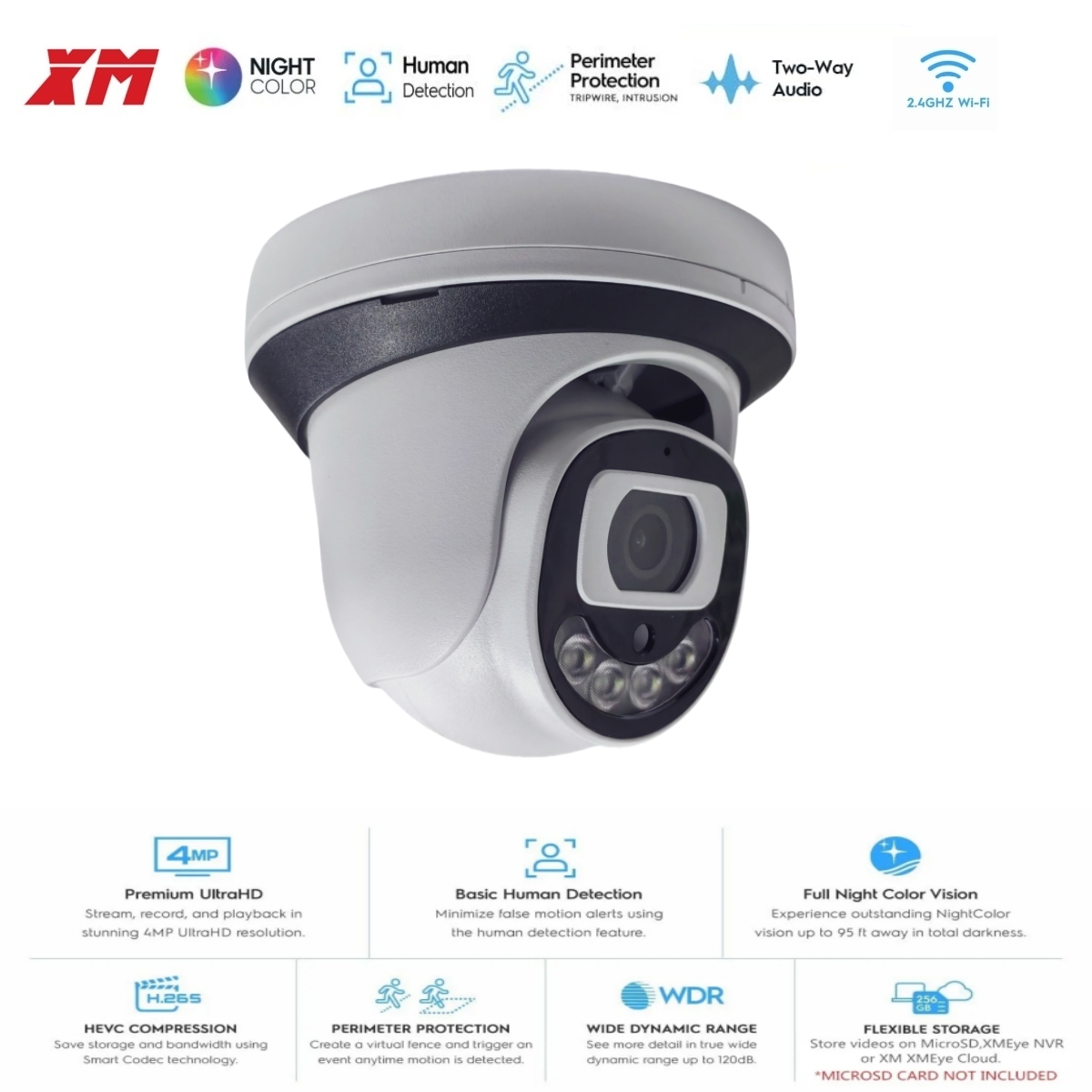 Home Security Kamera - 4MP WiFi Security Camera Indoor Dome