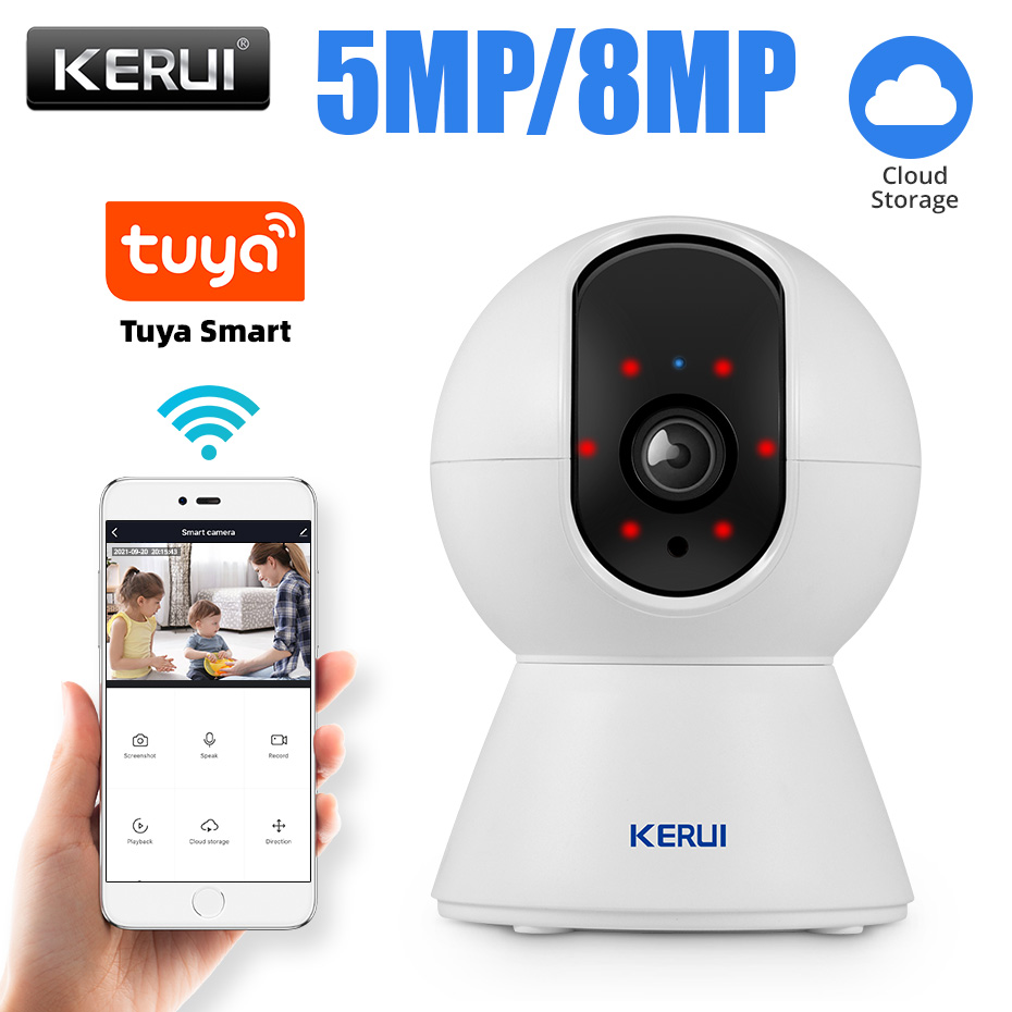 Home Security Kamera - KERUI 8MP/5MP 4K WiFi IP Camera
