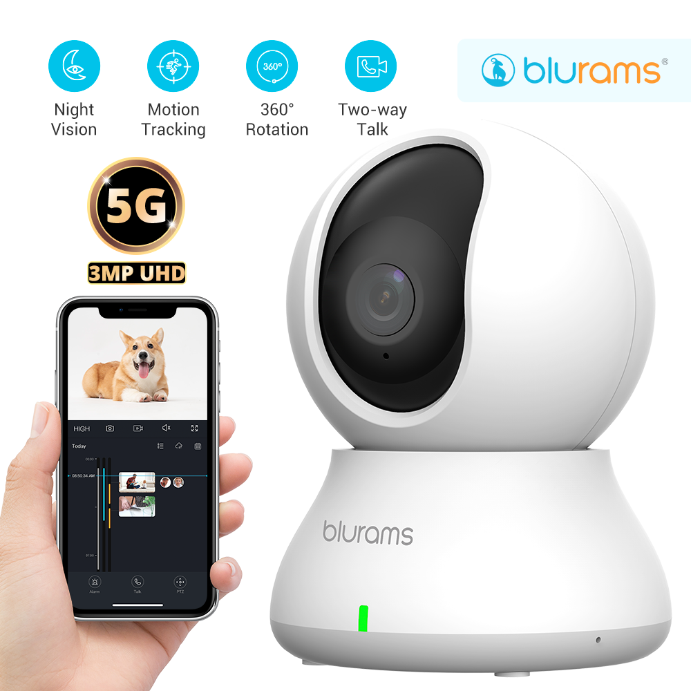 Home Security Kamera - Blurams 2K 5GHz/2.4GHz Indoor Camera for