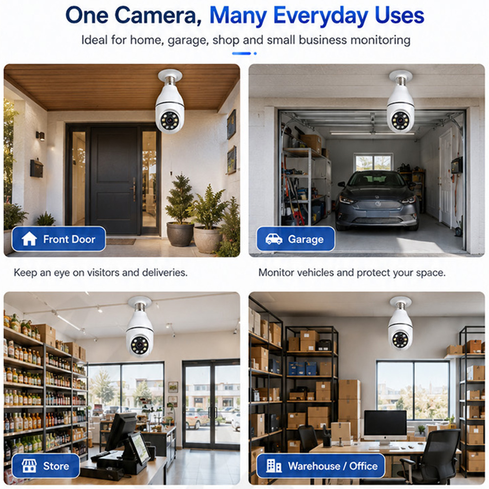 Bulb Camera  Tuya Wireless Lig - Home Security Kamera ulasan dan harga