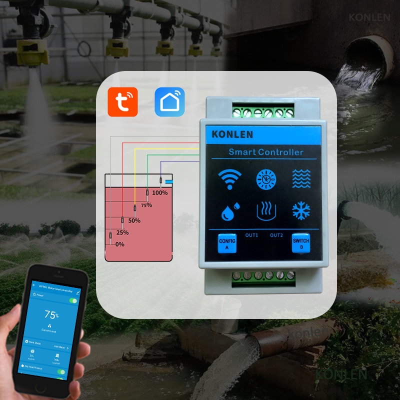 KONLEN Tuya Water Level Sensor - Home Security Gadgets ulasan dan harga
