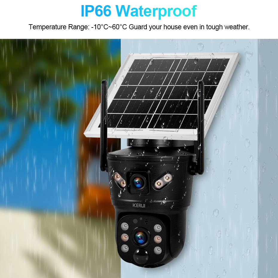 KERUI 6MP 4G SIM WiFi Solar Ca - Home Security Video Cameras ulasan dan harga