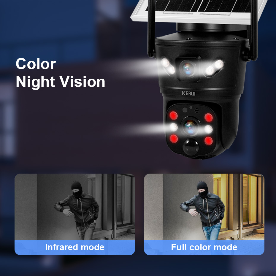 KERUI 6MP 4G SIM WiFi Solar Ca - Home Security Video Cameras ulasan dan harga