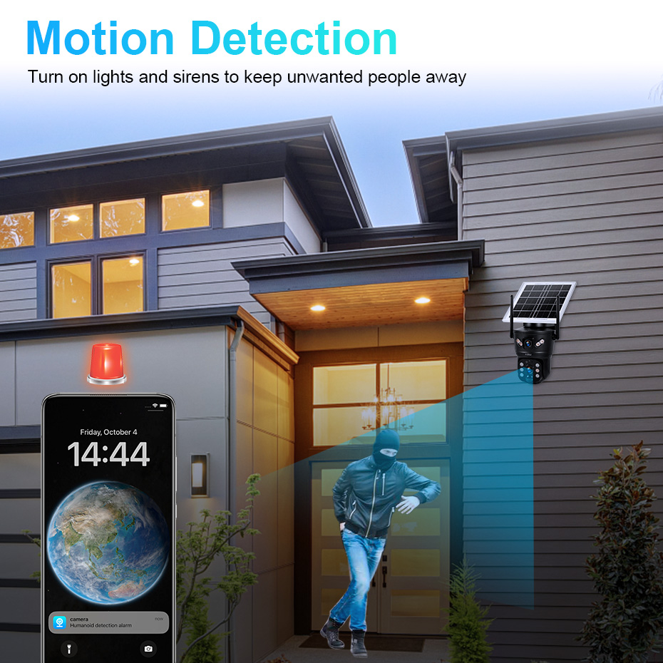 KERUI 6MP 4G SIM WiFi Solar Ca - Home Security Video Cameras ulasan dan harga