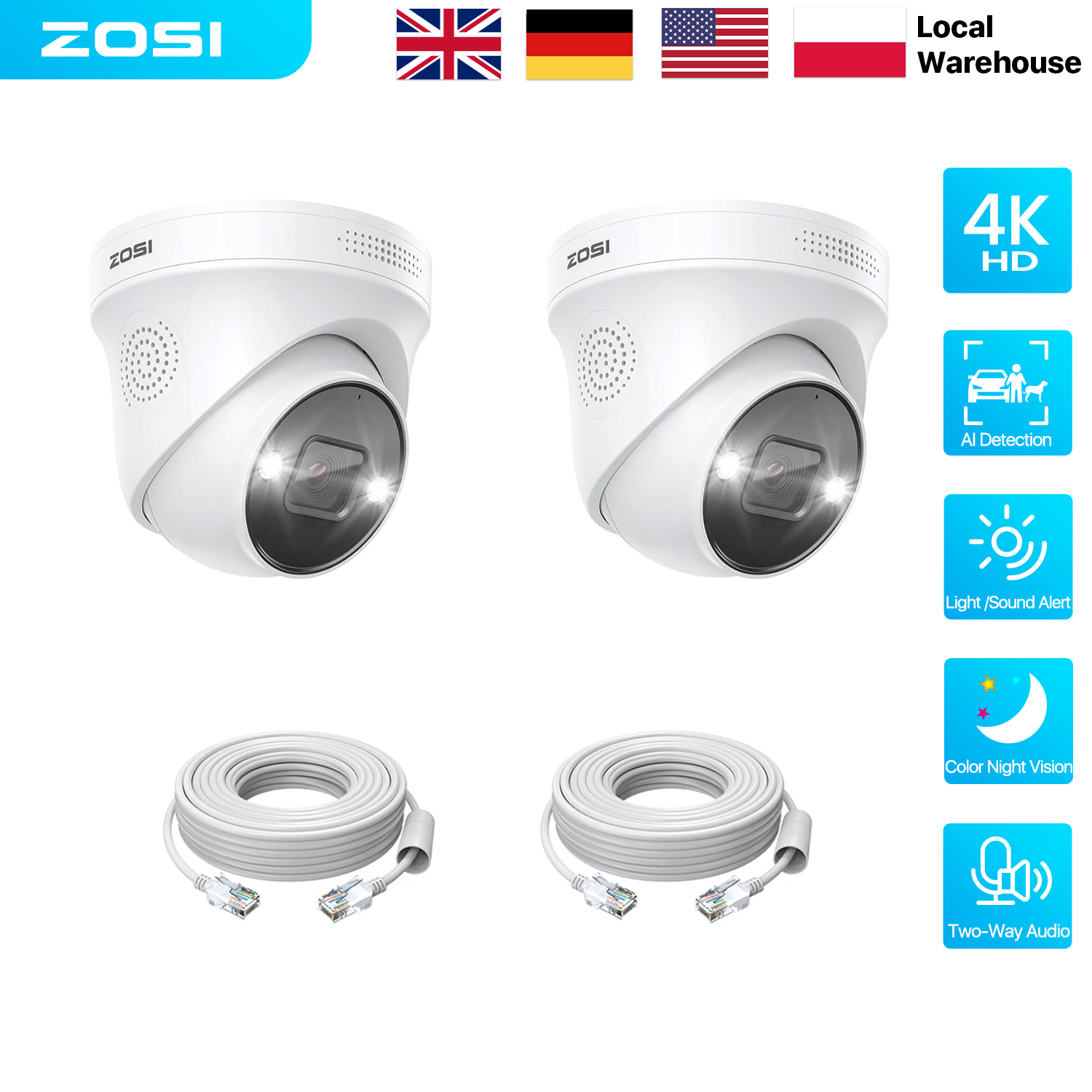 ZOSI 8MP 5MP PoE Dome Camera S - Home Security Kamera ulasan dan harga