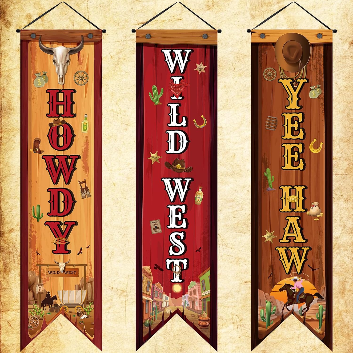 3 Pcs Western Party Decoration - Home Security Yard Sign ulasan dan harga