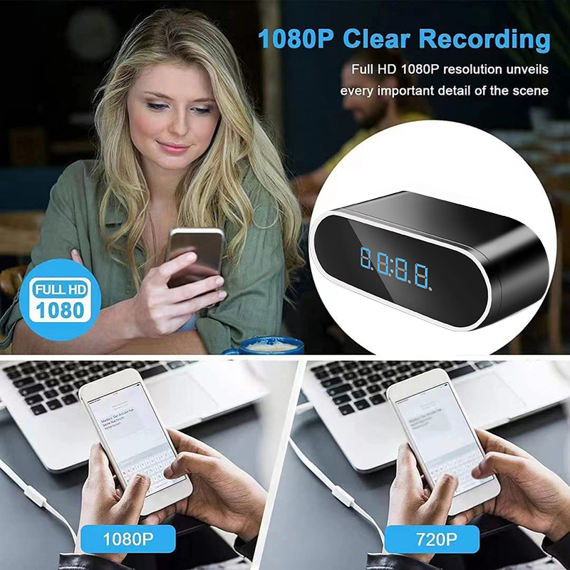 Full HD 1080P Alarm Clock Mini - Home Security Kamera ulasan dan harga