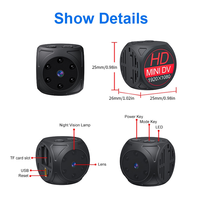 Mini HD Camera 1080p Portable  - Home Security Video Cameras ulasan dan harga