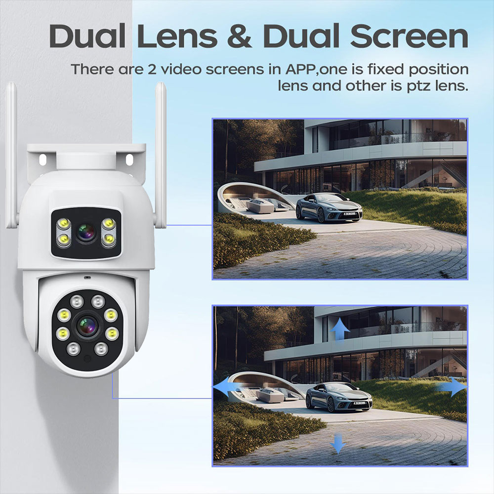 UiyiSherway 4K Dual Lens Wifi  - Home Security Kamera ulasan dan harga