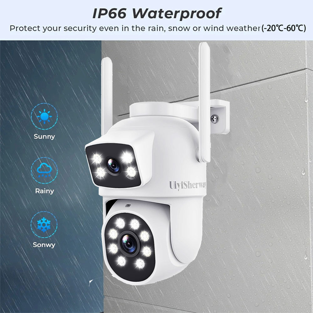 UiyiSherway 4K Dual Lens Wifi  - Home Security Kamera ulasan dan harga