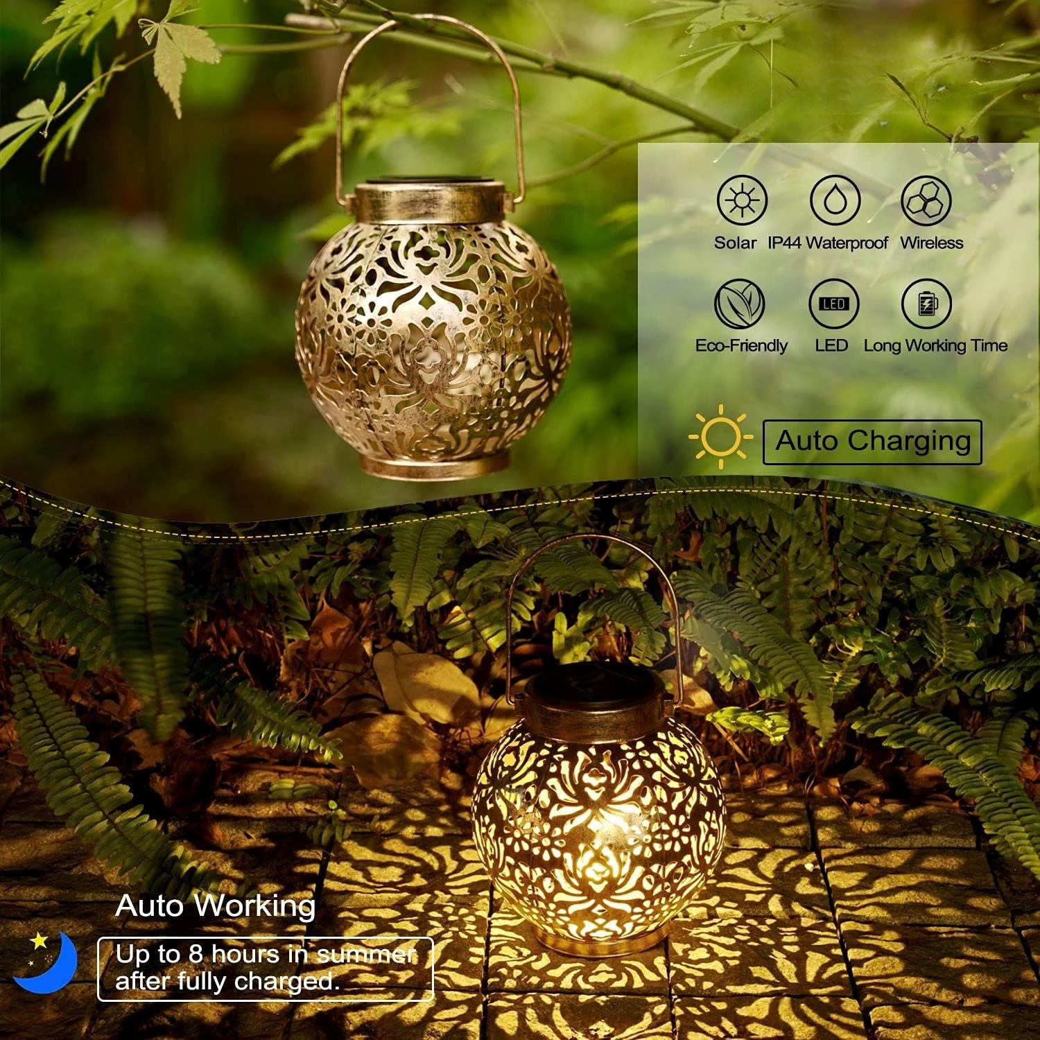 1-6PCS Moroccan Solar Lanterns - Home Security Yard Sign ulasan dan harga