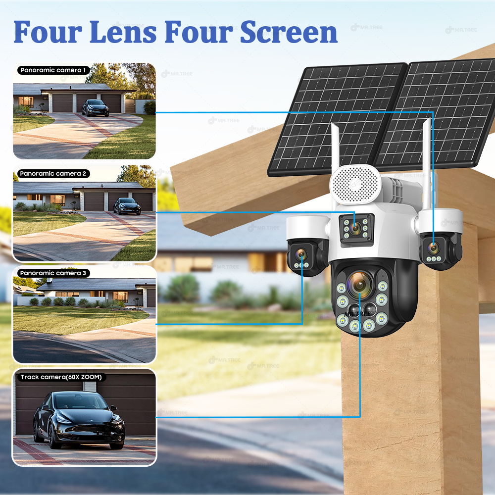 AOV Four Lens Outdoor Surveill - Home Security Video Cameras ulasan dan harga