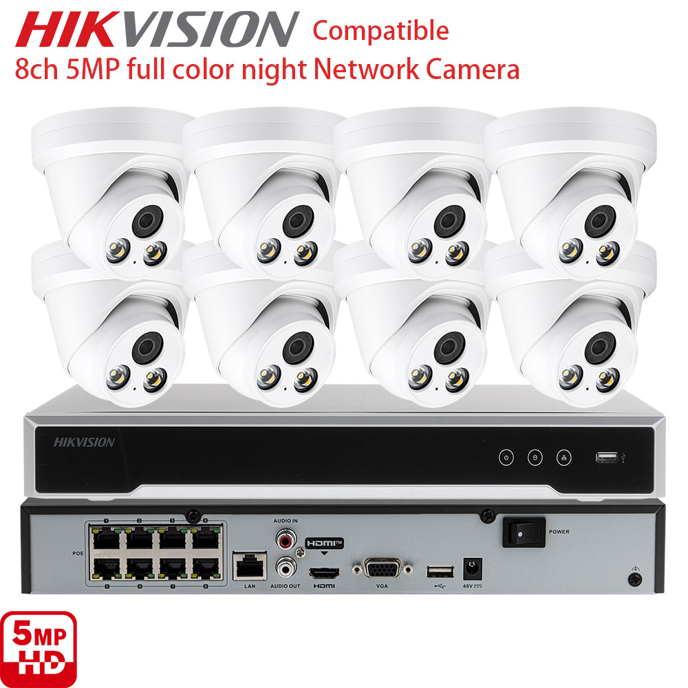 8CH 5MP IP CCTV Security Camer - Home Security System Hikvision ulasan dan harga