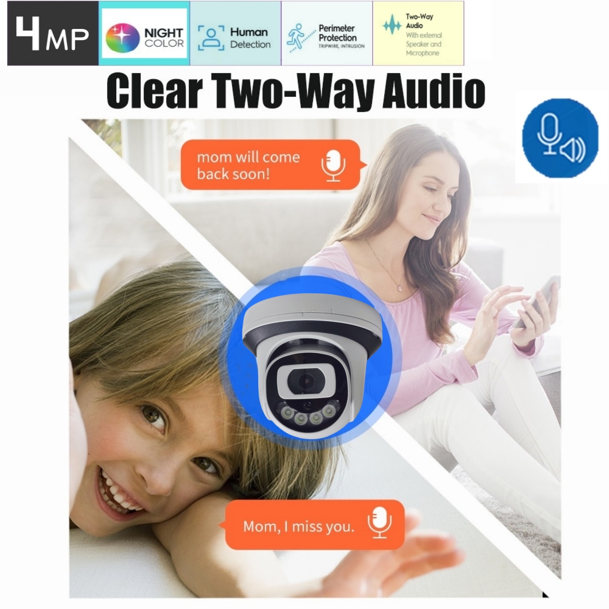 4MP WiFi Security Camera Indoo - Home Security Kamera ulasan dan harga