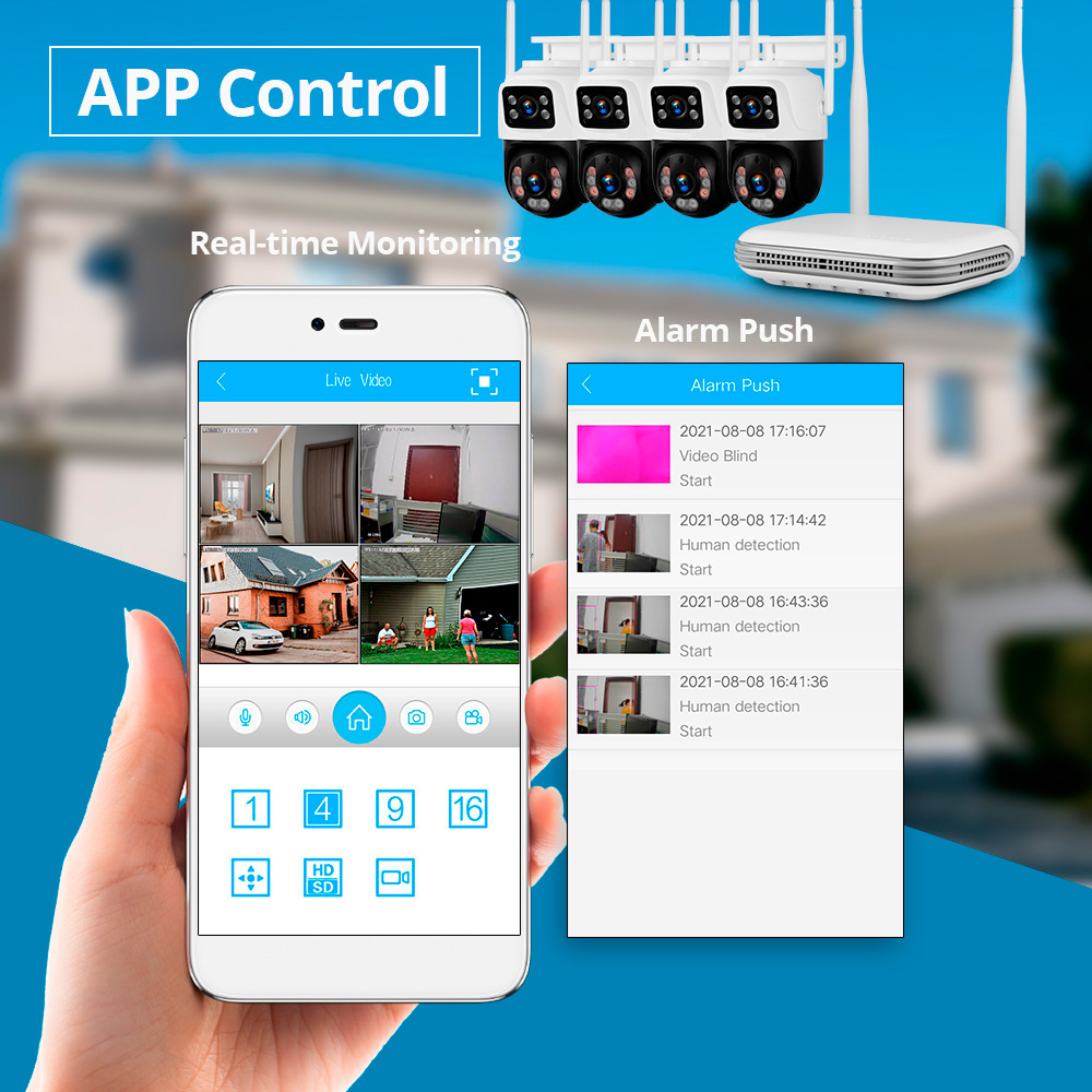 KERUI Waterproof 6MP HD Wirele - Home Security Video Cameras ulasan dan harga