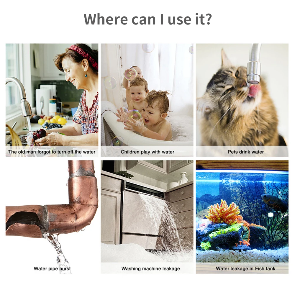 Tuya WiFi Zigbee Water Sensor  - Home Security Gadgets ulasan dan harga