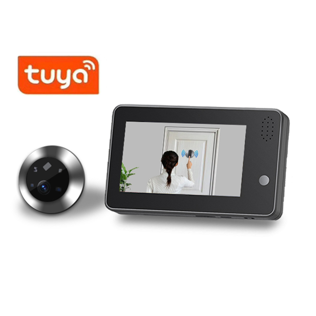 4.3inch Tuya Smartlife WiFi Do - Home Security Video Cameras ulasan dan harga