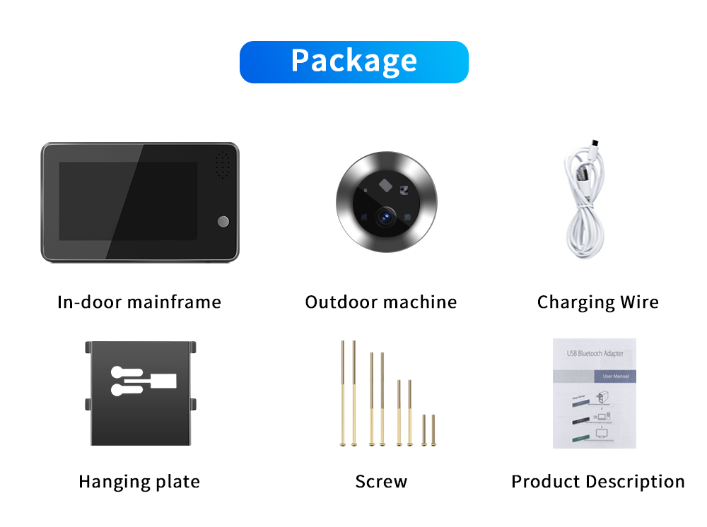 4.3inch Tuya Smartlife WiFi Do - Home Security Video Cameras ulasan dan harga