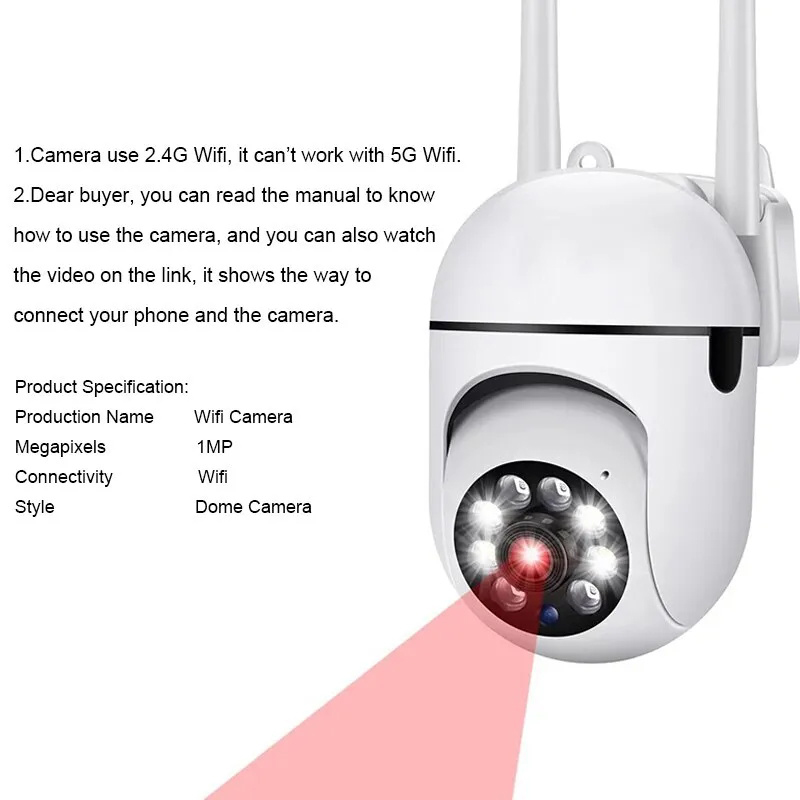 3MP 2.4G WiFi Camera Home PTZ  - Home Security Premium Eset ulasan dan harga