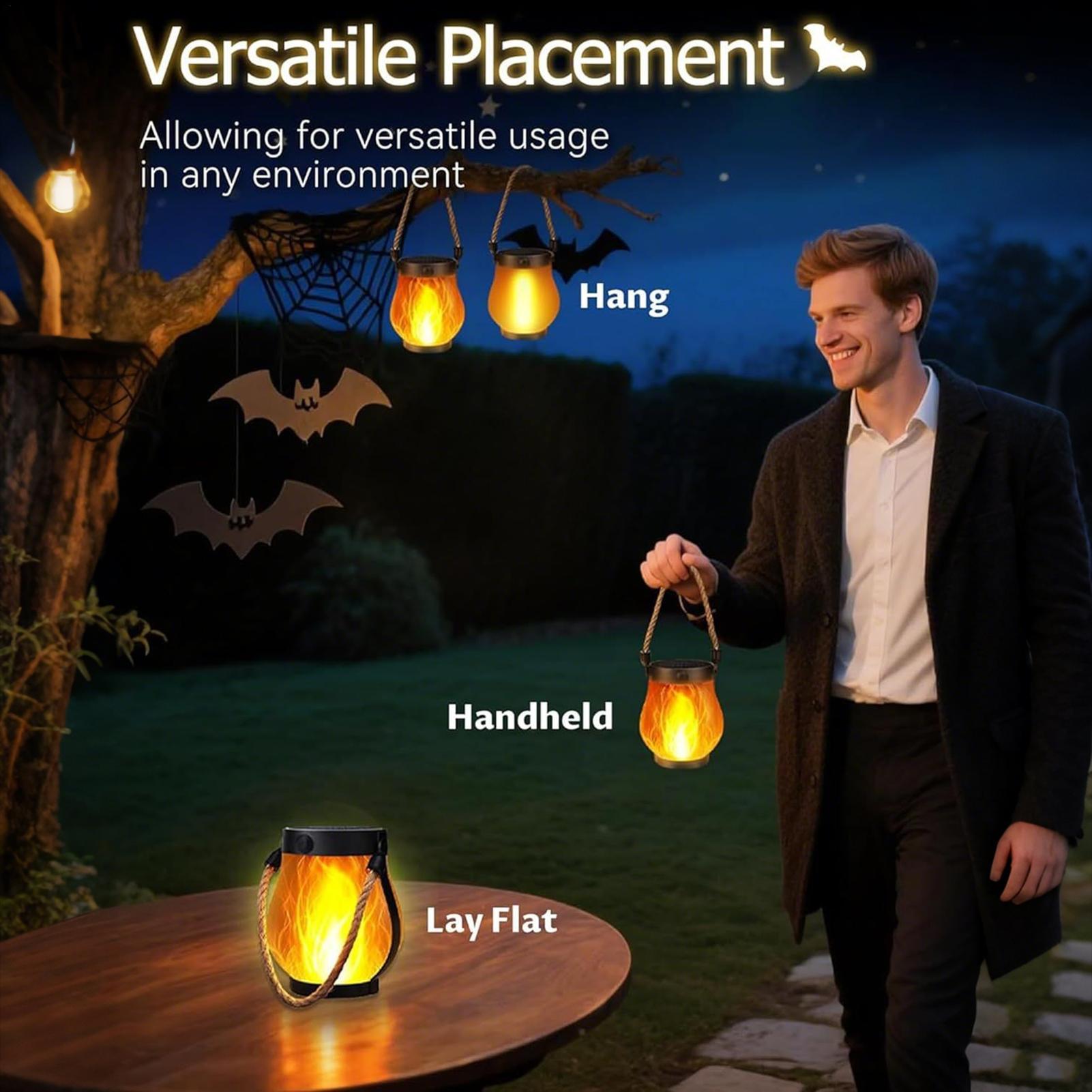 Solar Flickering Flame Lights  - Home Security Yard Sign ulasan dan harga