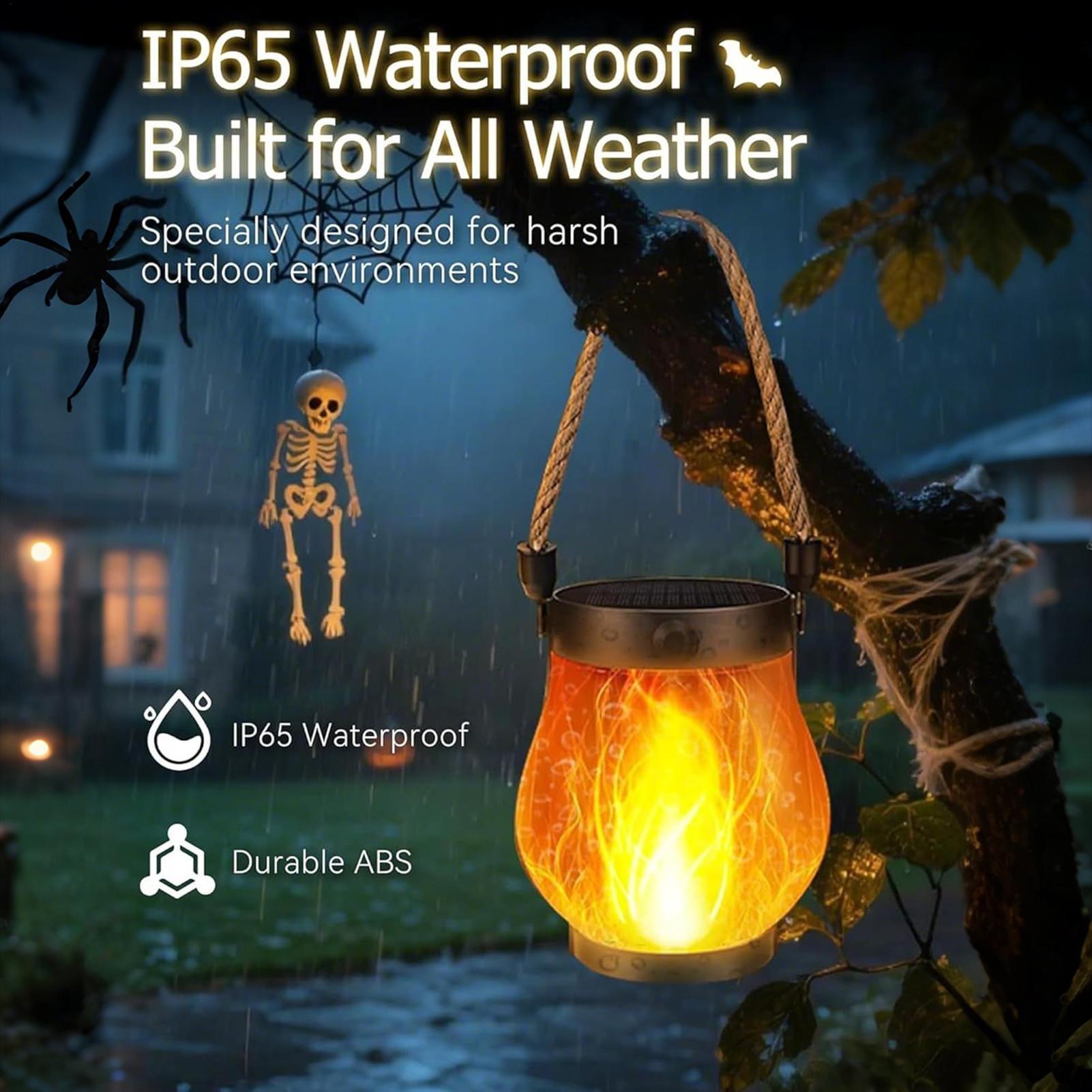 Solar Flickering Flame Lights  - Home Security Yard Sign ulasan dan harga