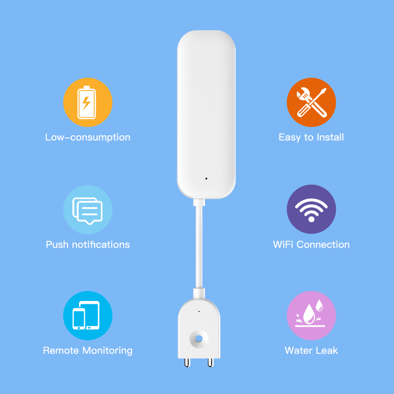 Tuya WiFi ZigBee Water Sensor  - Home Security Gadgets ulasan dan harga