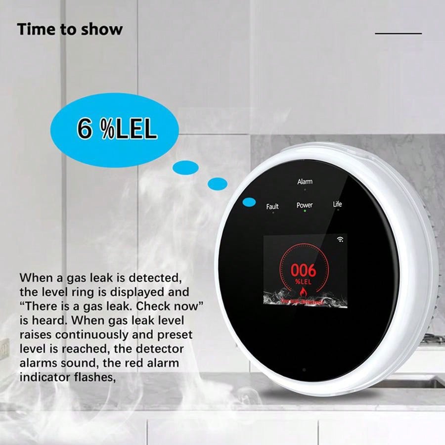 2.4G WiFi Gas Alarm Sensor Com - Home Security Gadgets ulasan dan harga