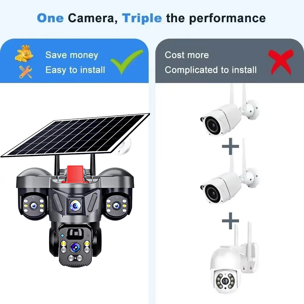 KERUI V380 Pro Outdoor PTZ 6MP - Home Security Video Cameras ulasan dan harga