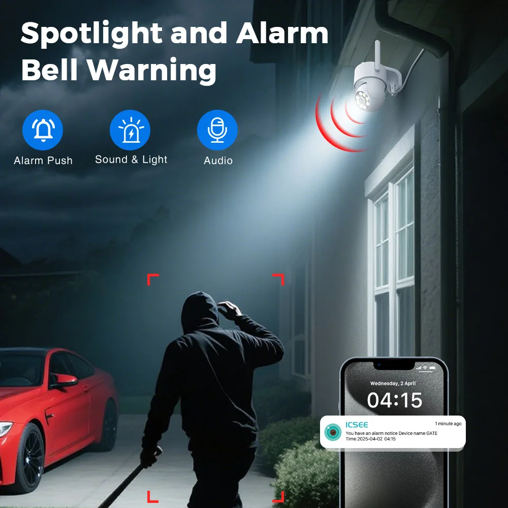 PANEPO 4MP 2K ICsee Wifi Camer - Home Security Kamera ulasan dan harga